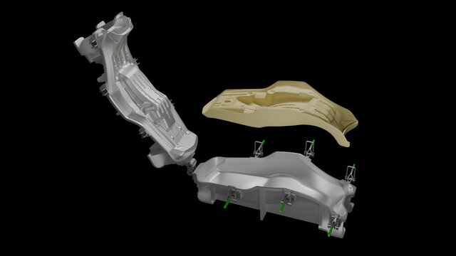 PU foam mold_ Motorcycle seat cushion