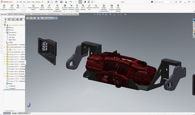 3D model of front bumper sheet metal