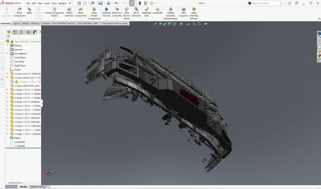 3D model of front bumper sheet metal