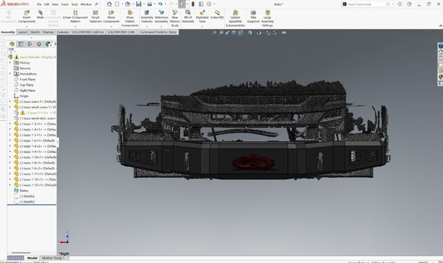 3D model of front bumper sheet metal