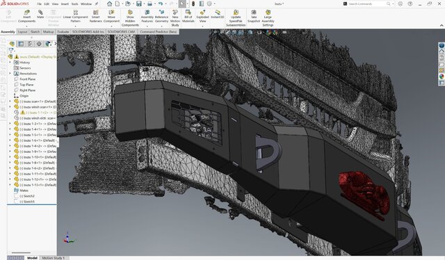 3D model of front bumper sheet metal