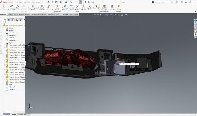 3D model of front bumper sheet metal