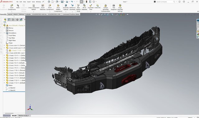 3D model of front bumper sheet metal