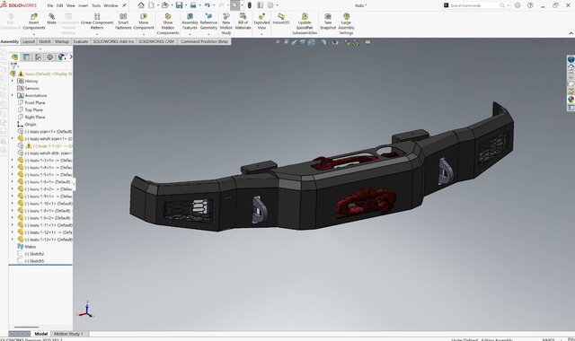 3D model of front bumper sheet metal