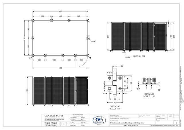Data Center Security Mesh Cage Design | Soildworks – image 3 of 5