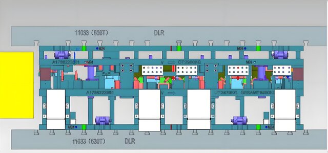 3D model of Automotive Sheet Metal Stamping Die 3D Structural Design