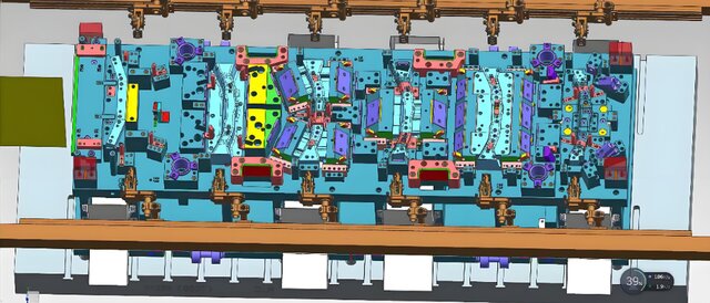 3D model of Automotive Sheet Metal Stamping Die 3D Structural Design
