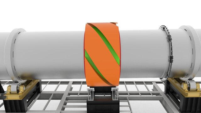 3D model of Rotary Dryer And Cooler - Sugar Industry