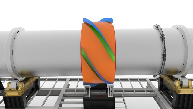 3D model of Rotary Dryer And Cooler - Sugar Industry