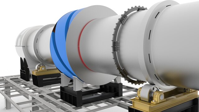 3D model of Rotary Dryer And Cooler - Sugar Industry