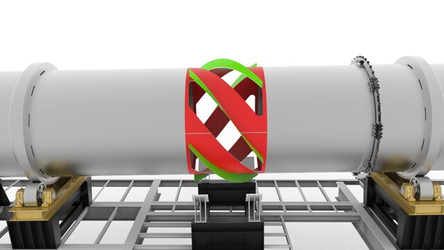 3D model of Rotary Dryer And Cooler - Sugar Industry