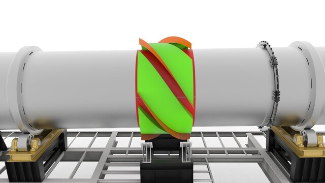3D model of Rotary Dryer And Cooler - Sugar Industry