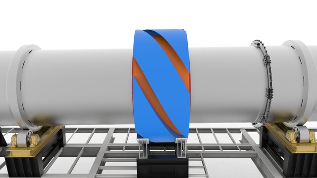 3D model of Rotary Dryer And Cooler - Sugar Industry
