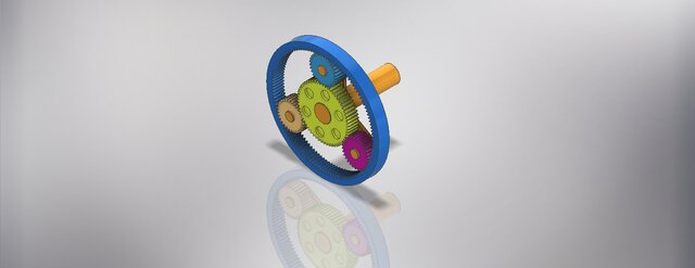 Planetary Gearbox Assembly - 3D CAD Model – image 1 of 1