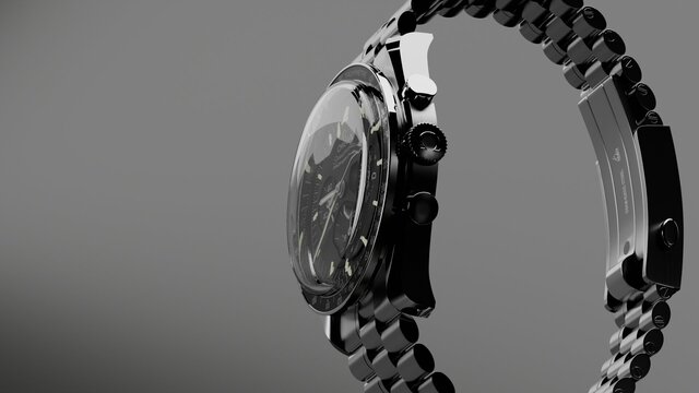 3D model of Omega Speedmaster 3D render