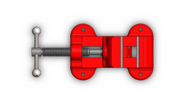 3D model of Bench Vice Assembly – SolidWorks 3D CAD Model