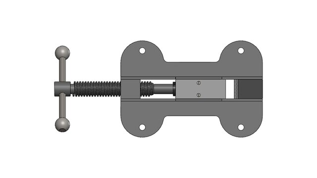 3D model of Bench Vice Assembly – SolidWorks 3D CAD Model