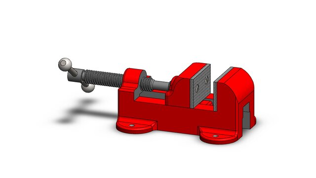 3D model of Bench Vice Assembly – SolidWorks 3D CAD Model