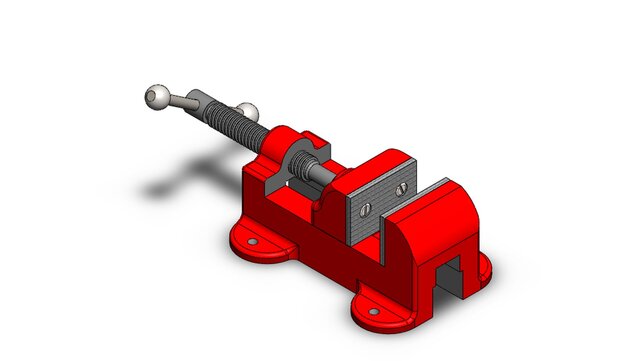 3D model of Bench Vice Assembly – SolidWorks 3D CAD Model