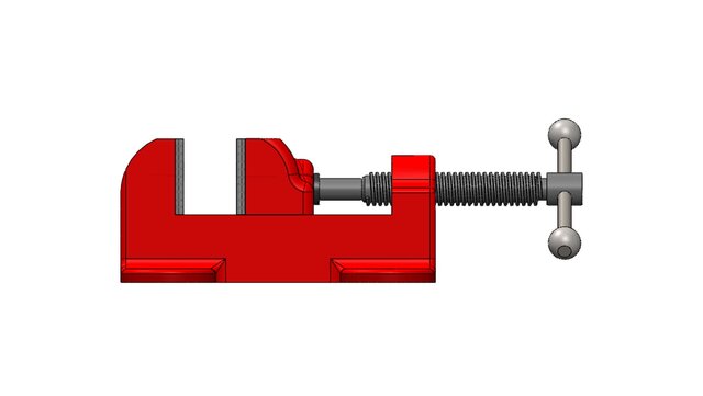 3D model of Bench Vice Assembly – SolidWorks 3D CAD Model