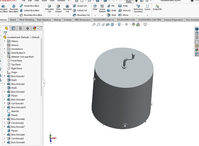 Insulated Tank concept design for manufacturing