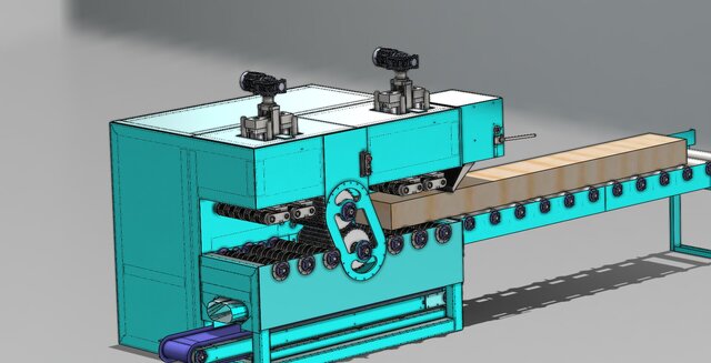 3D model of Heavy Duty Multi-Blade Twin Arbor Gang Saw Machine 150x600 (Full CAD Files For Sale)