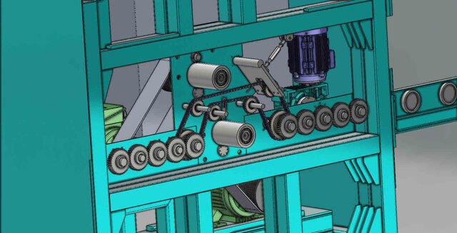 3D model of Heavy Duty Multi-Blade Twin Arbor Gang Saw Machine 150x600 (Full CAD Files For Sale)