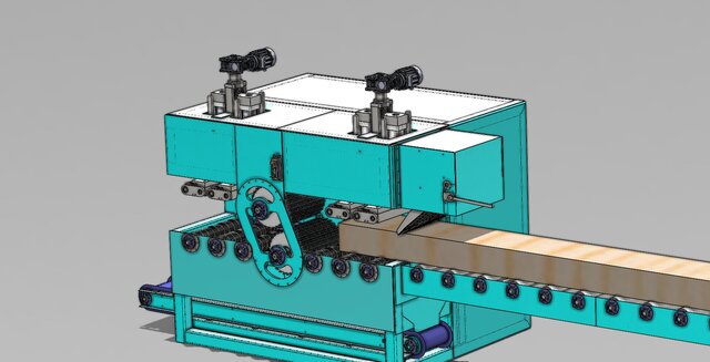 3D model of Heavy Duty Multi-Blade Twin Arbor Gang Saw Machine 150x600 (Full CAD Files For Sale)