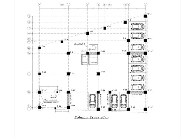 3D model of Multi-Story RC Building – Structural Framing, Column Layout & Reinforcement Detailing (AutoCAD)