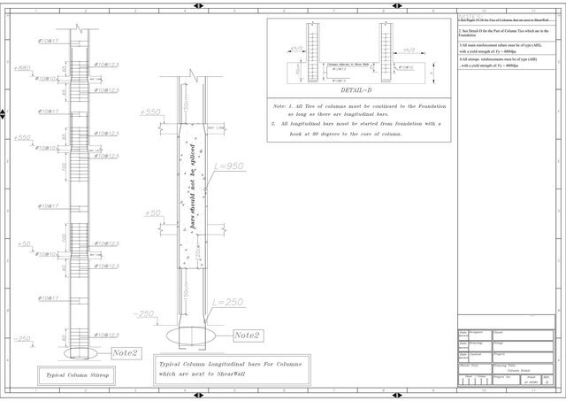 3D model of Multi-Story RC Building – Structural Framing, Column Layout & Reinforcement Detailing (AutoCAD)