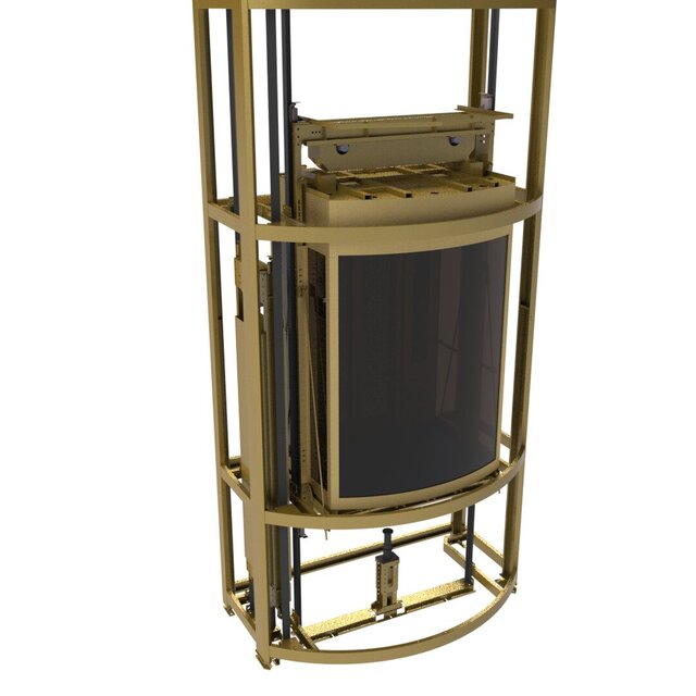 3D model of Semi-Circular Shaft Elevator