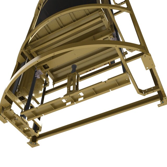 3D model of Semi-Circular Shaft Elevator