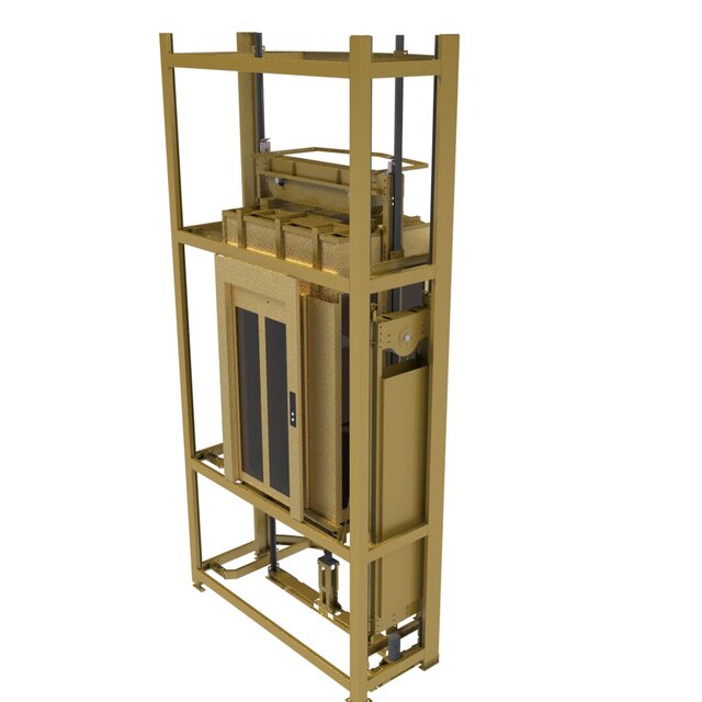 3D model of Semi-Circular Shaft Elevator