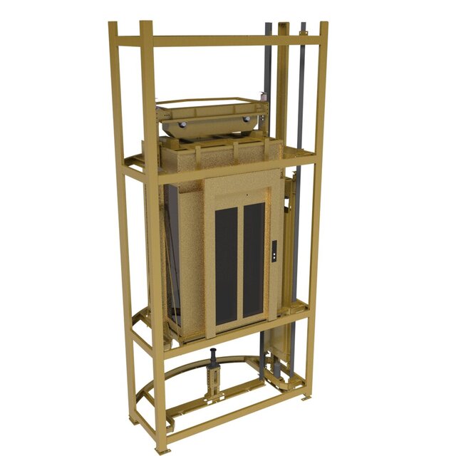 3D model of Semi-Circular Shaft Elevator