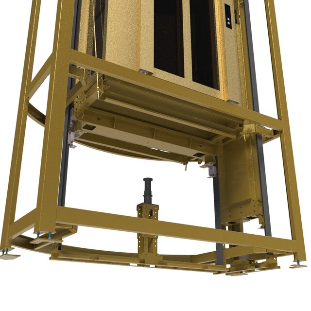 3D model of Semi-Circular Shaft Elevator