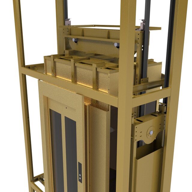 3D model of Semi-Circular Shaft Elevator