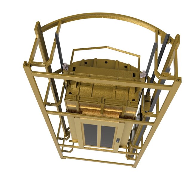 3D model of Semi-Circular Shaft Elevator