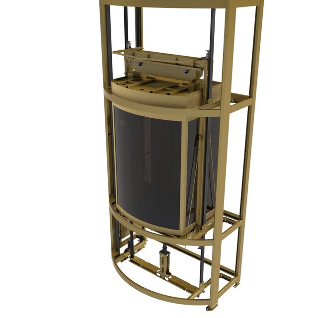 3D model of Semi-Circular Shaft Elevator