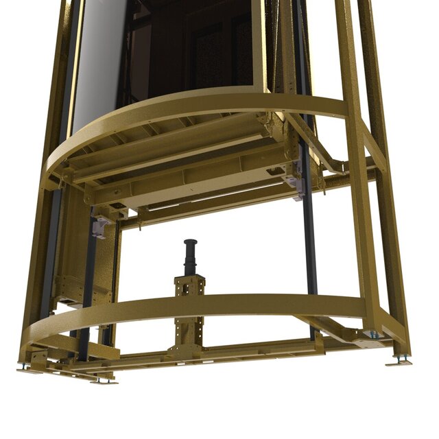 3D model of Semi-Circular Shaft Elevator