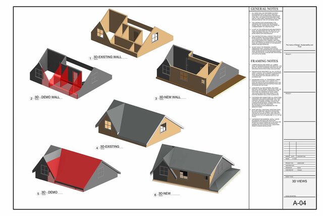 Shed Dormer Addition | Existing, Demolition & Proposed Permit Drawings – image 5 of 5