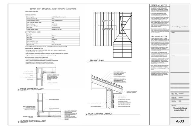 Shed Dormer Addition | Existing, Demolition & Proposed Permit Drawings – image 4 of 5