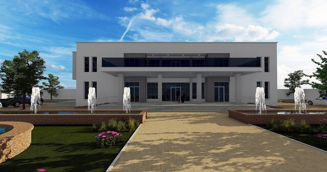 3D model of Private Villa with Landscape Site Design | Revit BIM Model