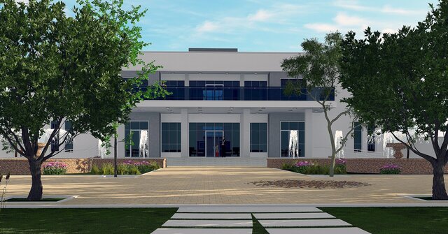 3D model of Private Villa with Landscape Site Design | Revit BIM Model