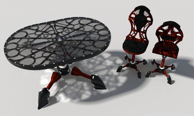 3D model of Celtic Table Set