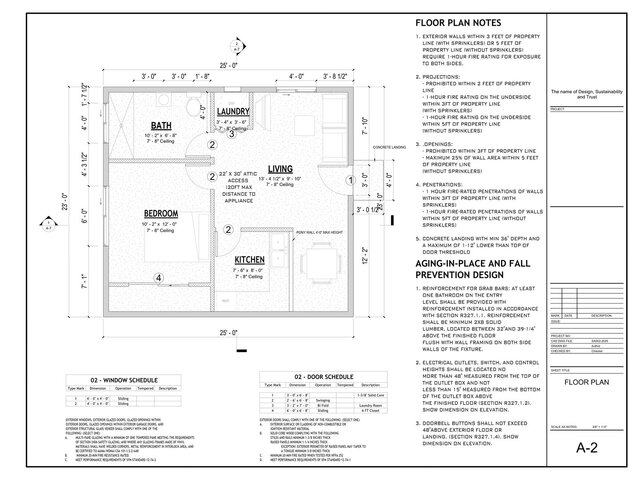 Detached ADU City Permit Drawing Set | Residential Construction Plans – image 3 of 12