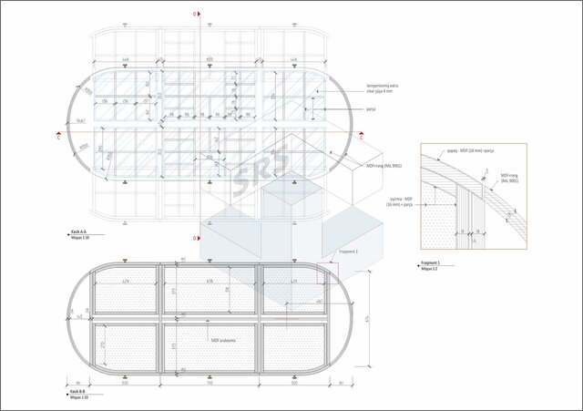 Custom Display Cabinet Technical & Production Drawings – image 2 of 3