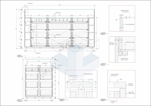 Custom Display Cabinet Technical & Production Drawings – image 3 of 3