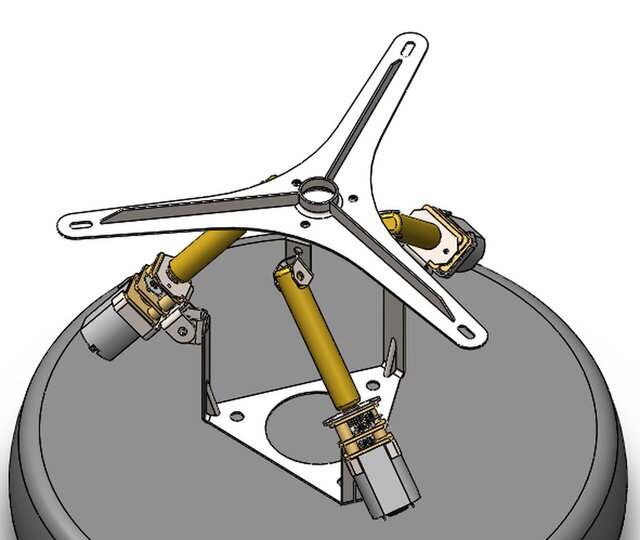 3D model of Tripod-mechanism for small Desktop companian robot