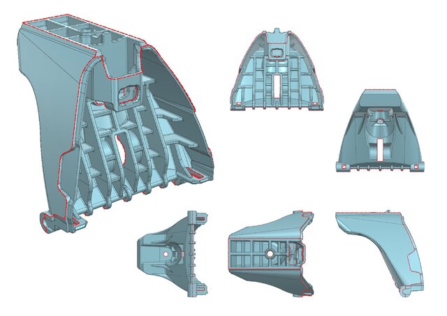 3D model of Complex Surface Mold Engineering; From 3D Scan (Reverse Engineering)