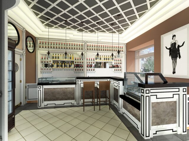 Central Bar Corleone – Interior Design & 3D Visualization – image 4 of 4